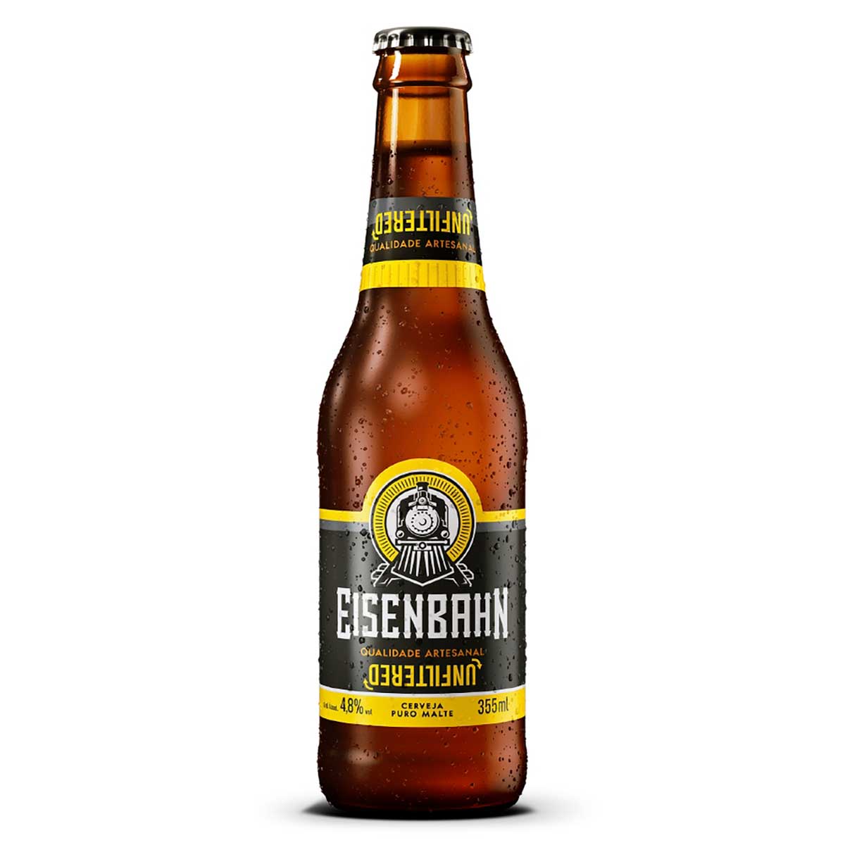 Cerveja Eisenbahn Pilsen Puro Malte Unfiltered Garrafa 355ml