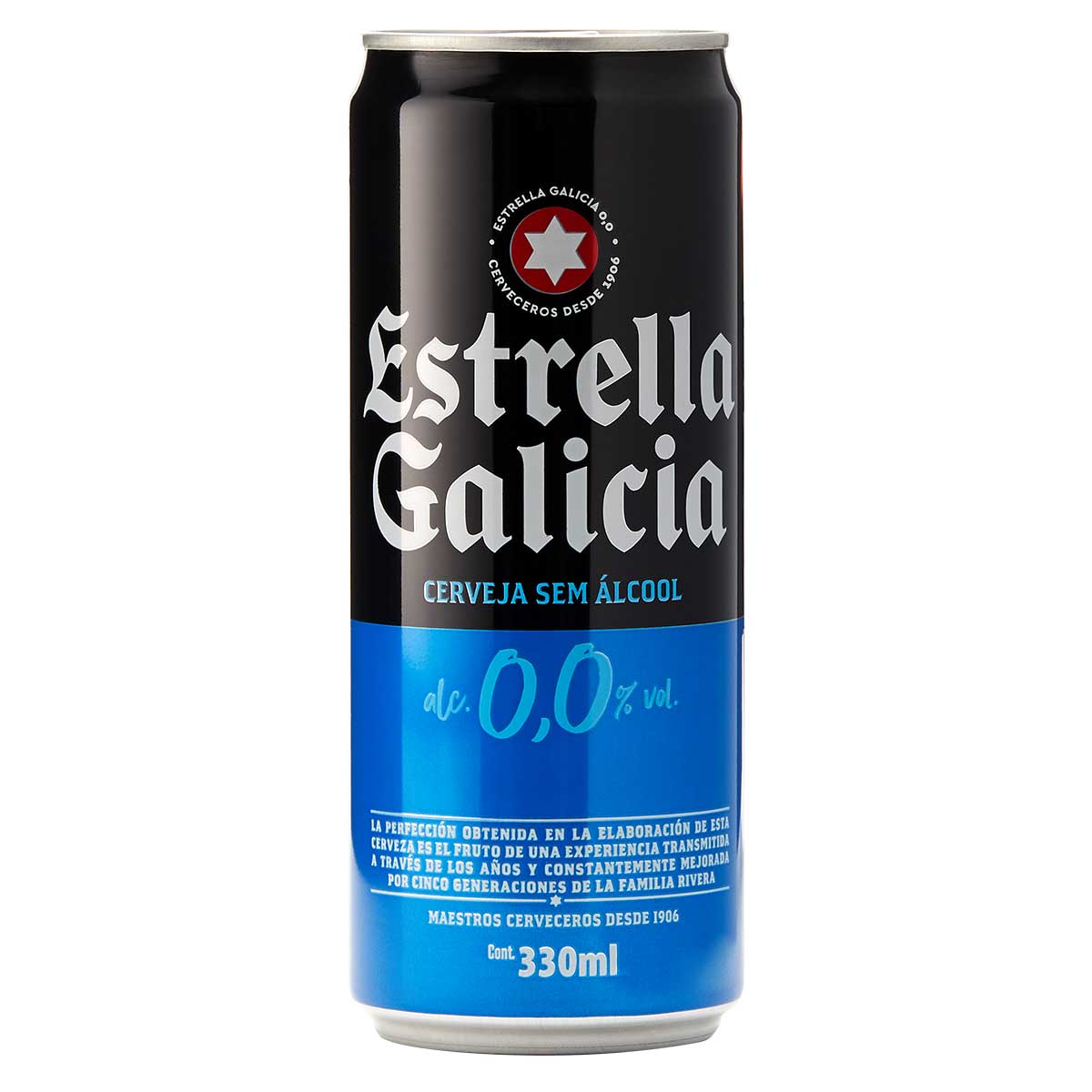 Cerveja Estrella Galicia Zero Álcool Lata 330ml