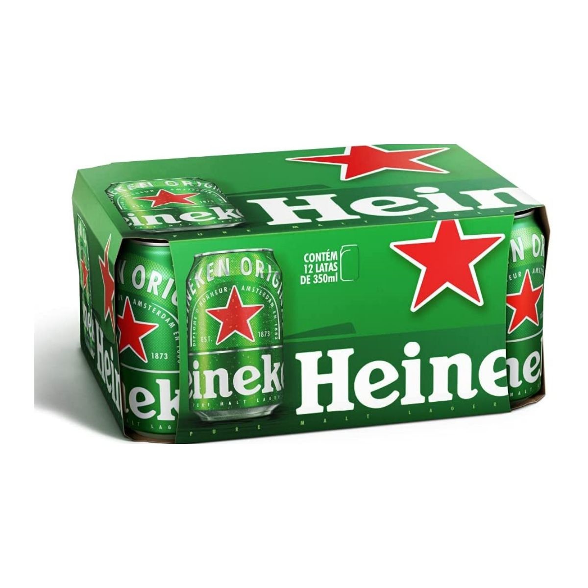 Pack Cerveja Heineken Lata 12 unidades 350 ml