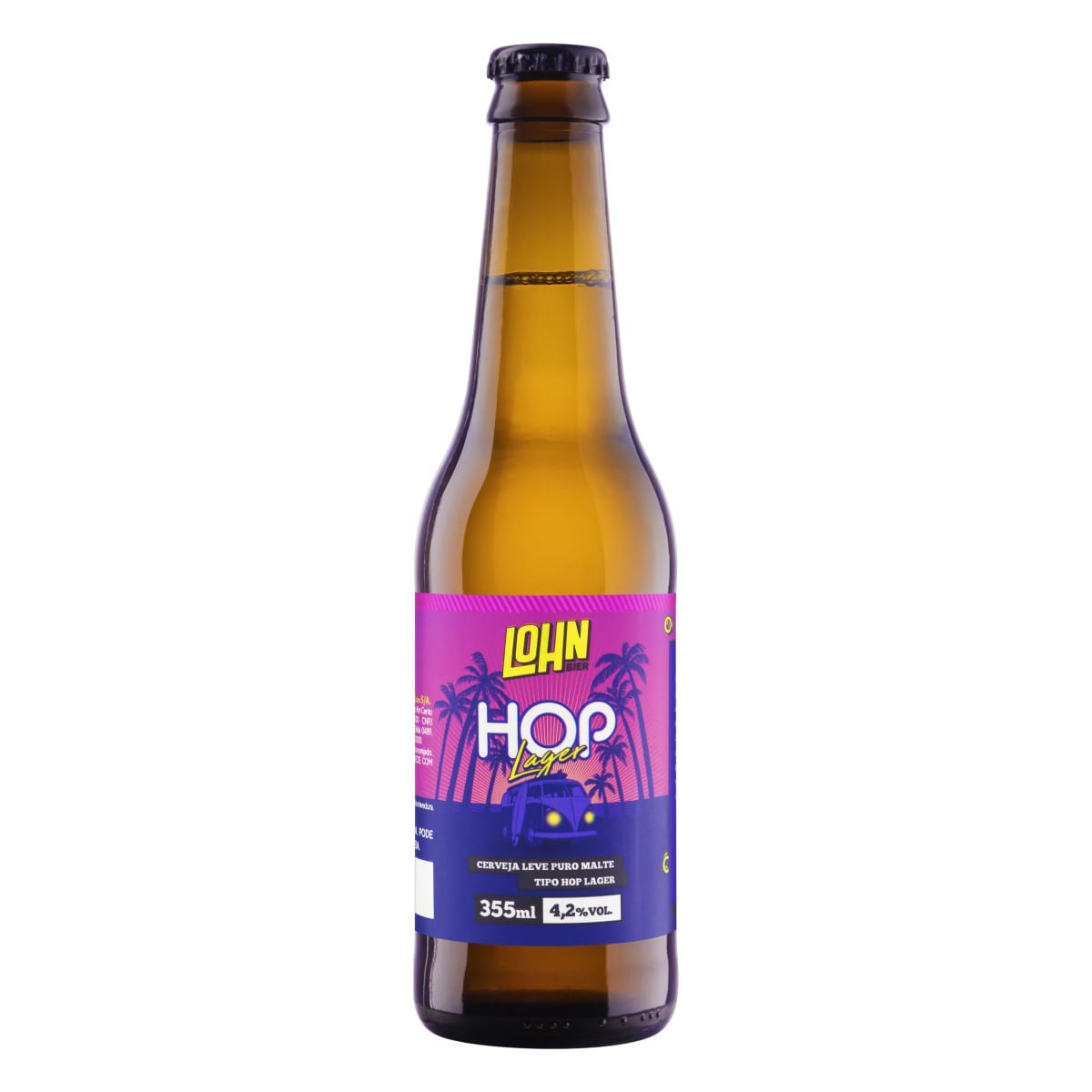 Cerveja Lohn Bier Hop Lager Puro Malte Garrafa 355ml