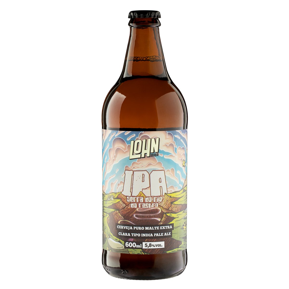 Cerveja Lohn Bier IPA Puro Malte Serra do Rio do Rastro Garrafa 600ml