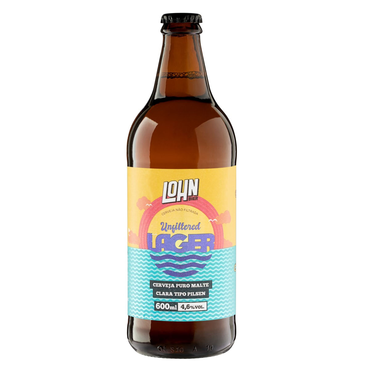 Cerveja Lohn Bier Pilsen Lager Puro Malte Unfiltered Garrafa 600ml