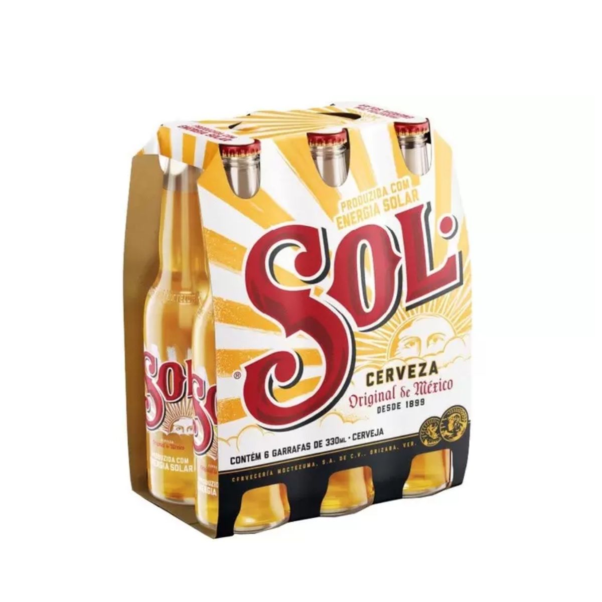 Pack Cerveja Sol 330 ml 6 Um