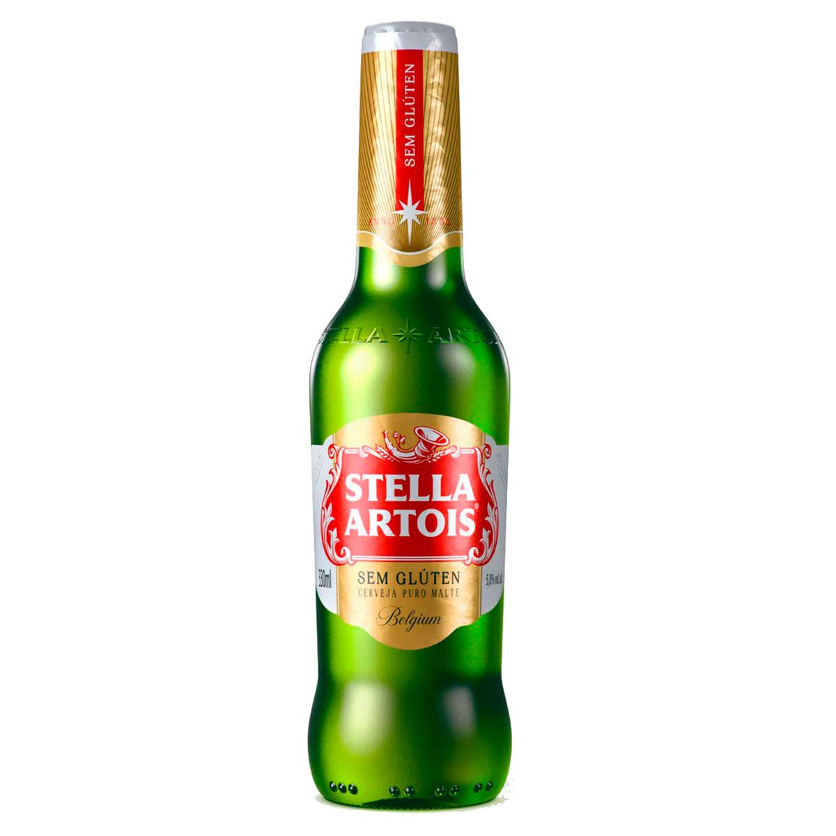 Cerveja Stella Artois Sem Glúten Puro Malte 330ml Long Neck