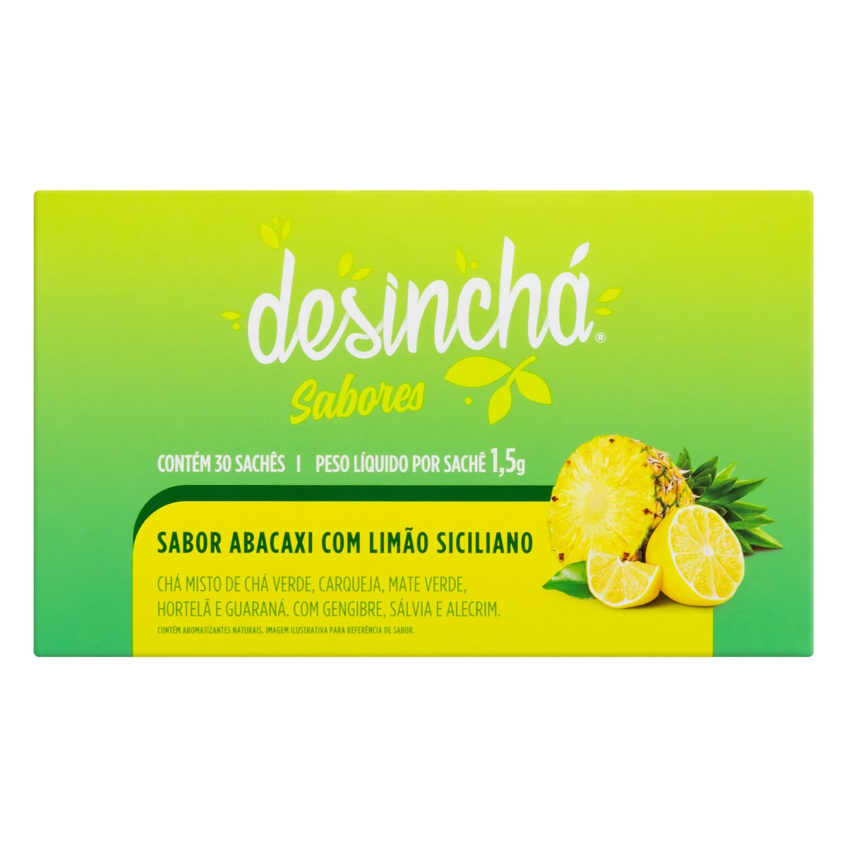 Chá Desinchá Abacaxi com Limão Siciliano 45 g com 30 Unidades