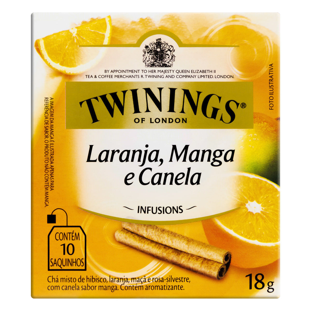 Chá Misto de Laranja Manga e Canela Twinings 10 Sachês