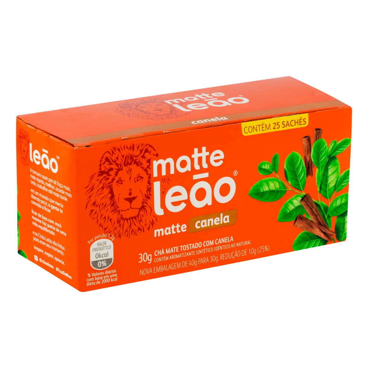 Chá Matte com Canela Leão - 25 Sachês