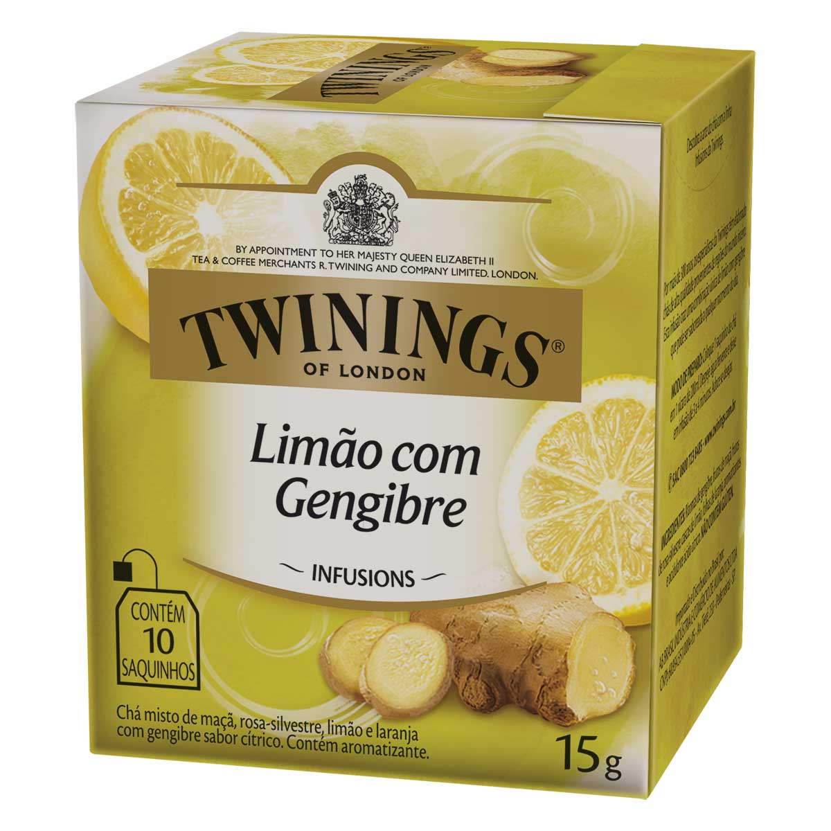 Chá Misto de Limão com Gengibre Twinings Caixa com 10 Sachês