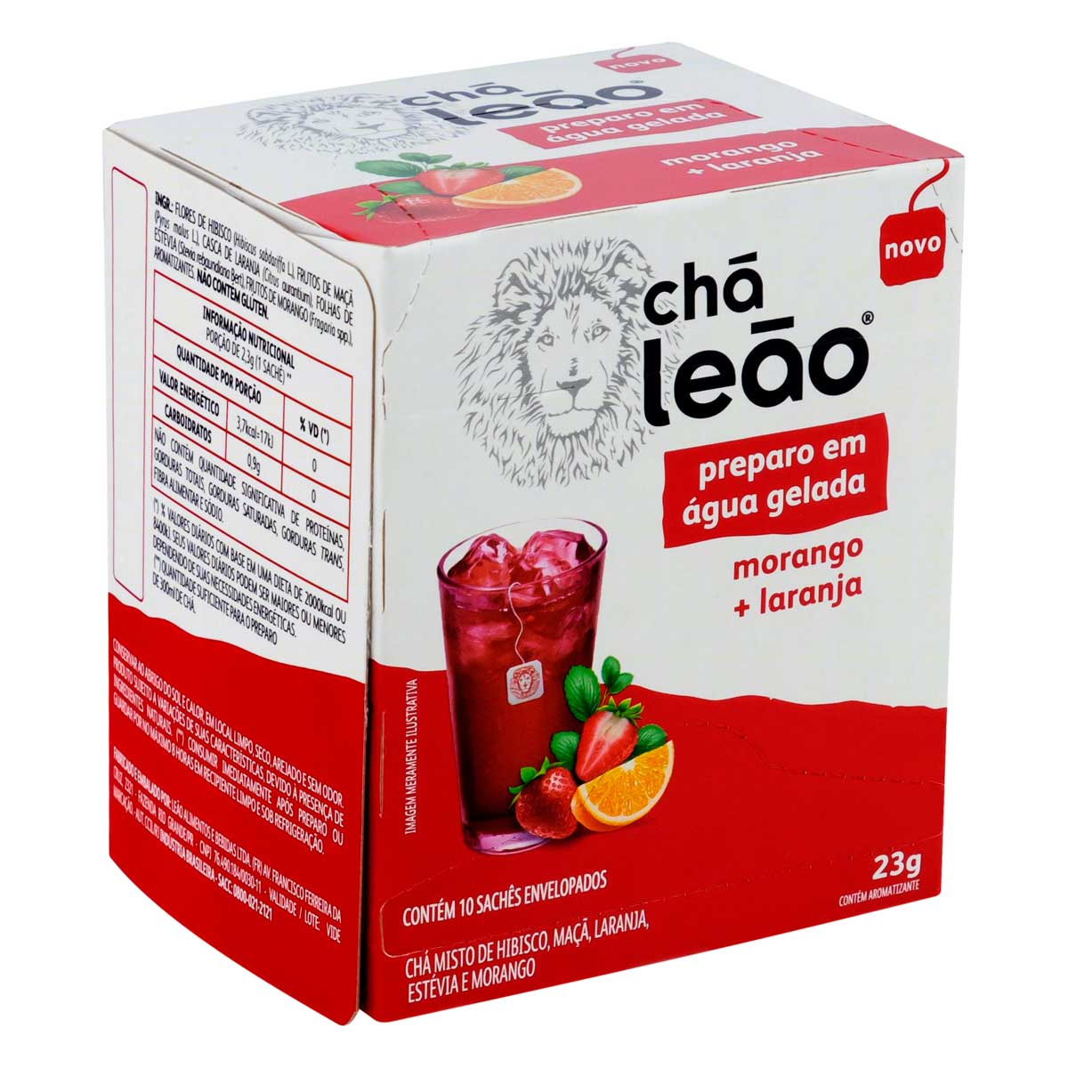 Cha Misto Leao Morango Laranja 23 g 10 Saches