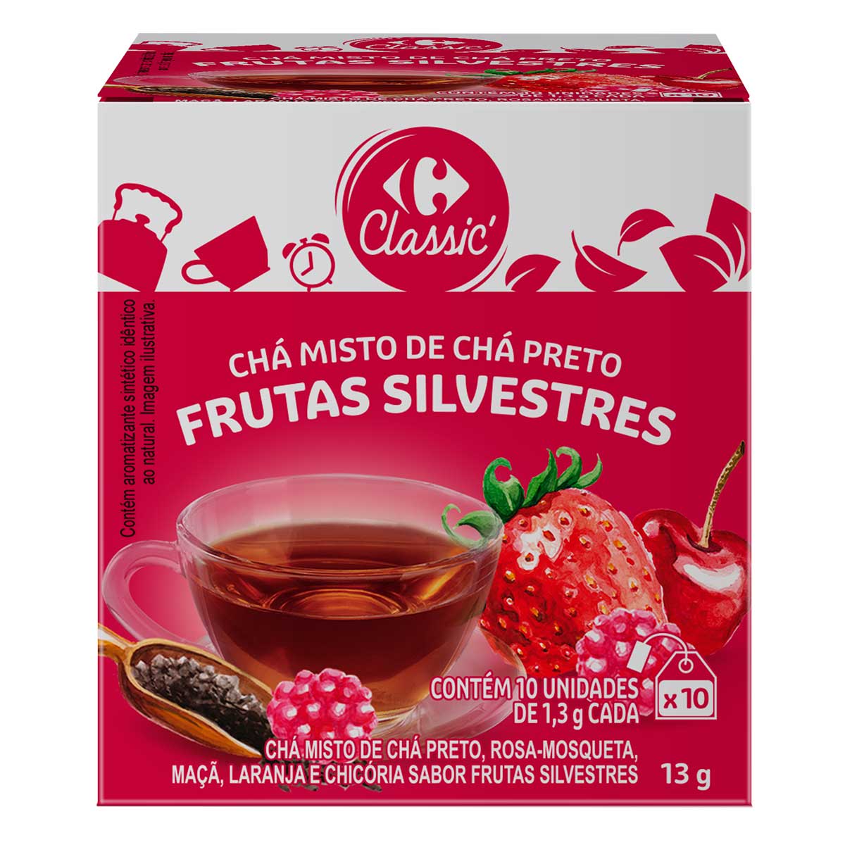 Chá Preto com Frutas Vermelhas Carrefour 10 Sachês