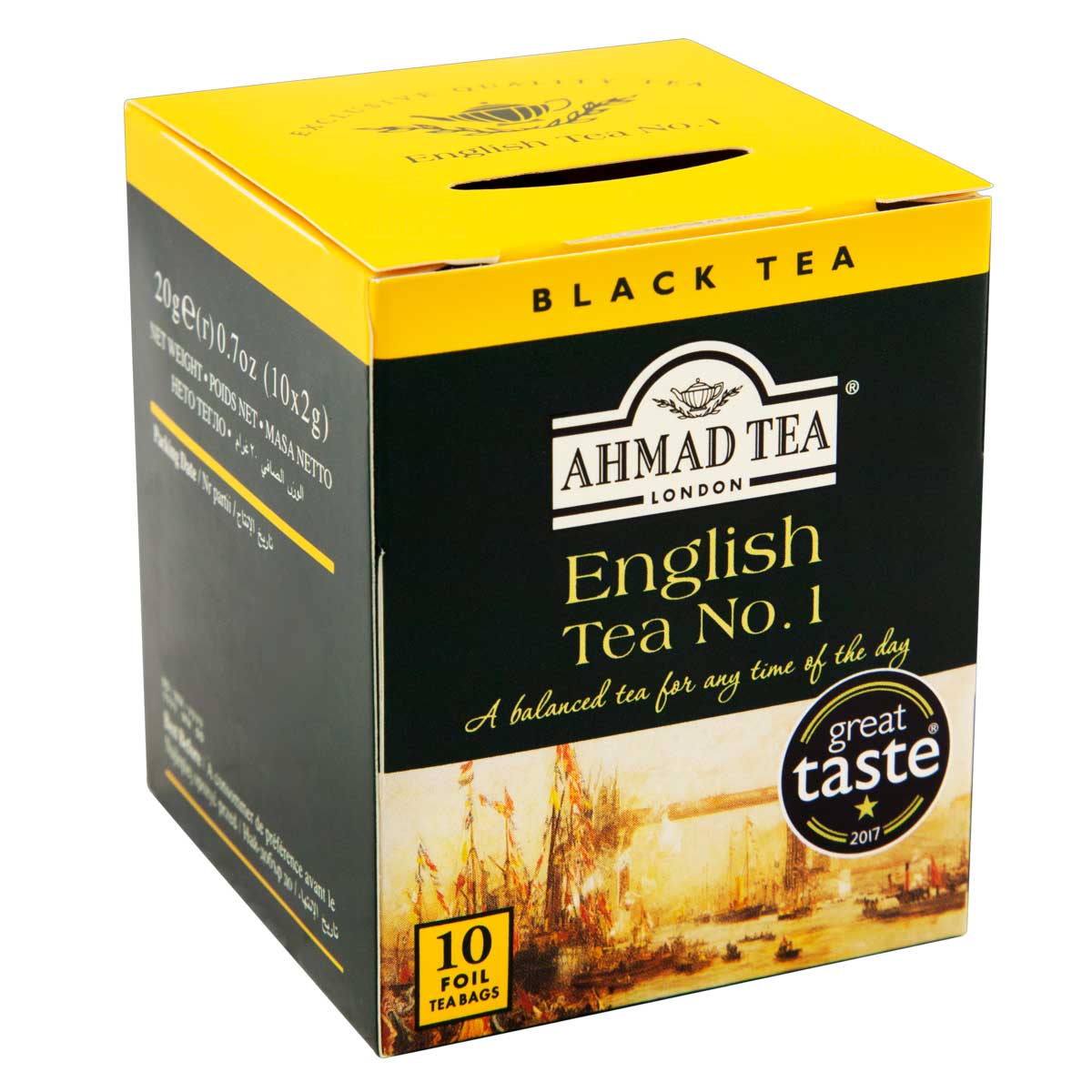 Chá Preto English Tea No. 1 Ahmad Tea London Caixa com 10 Sachês