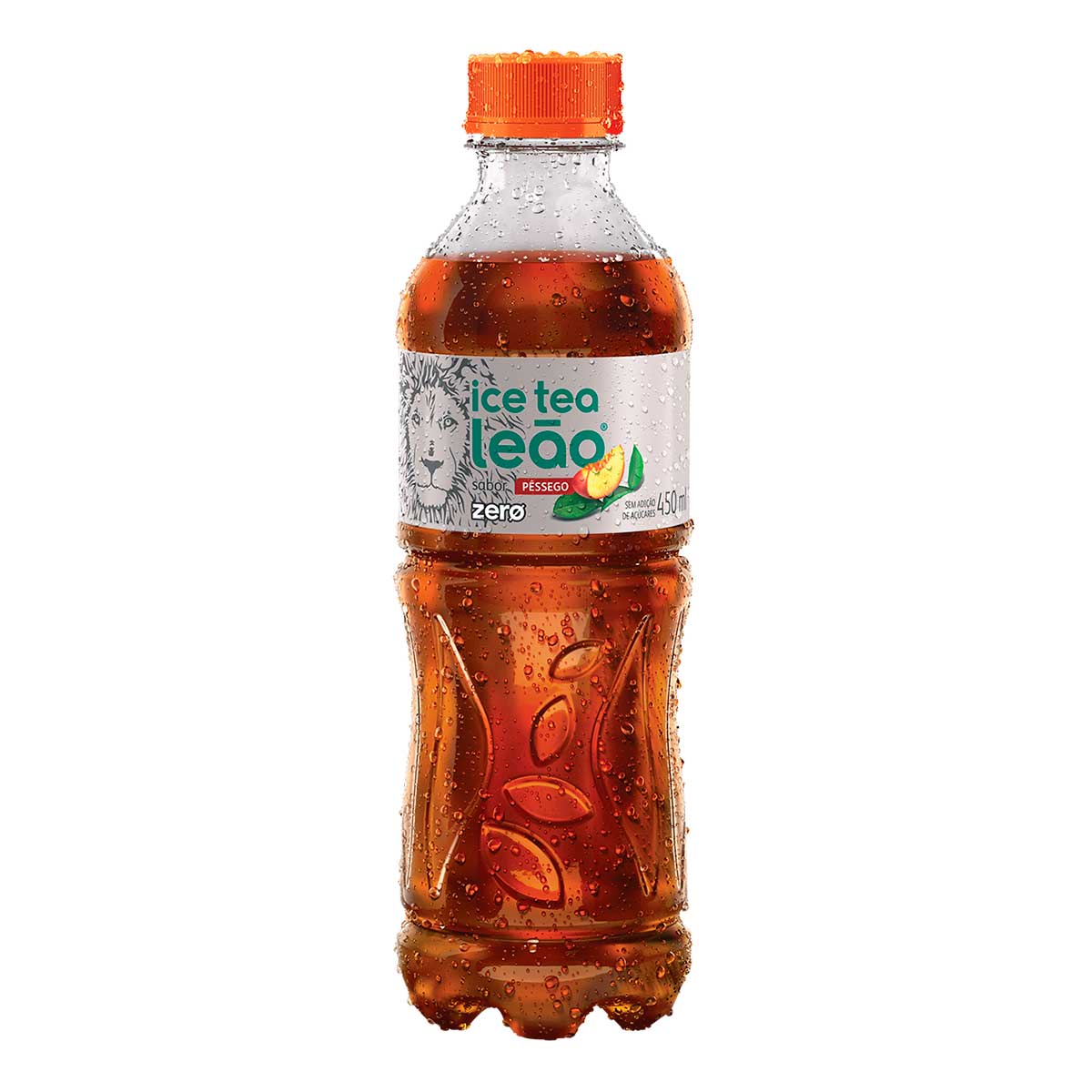 Chá Preto Ice Tea Pêssego Leão Zero Pet 450 ml