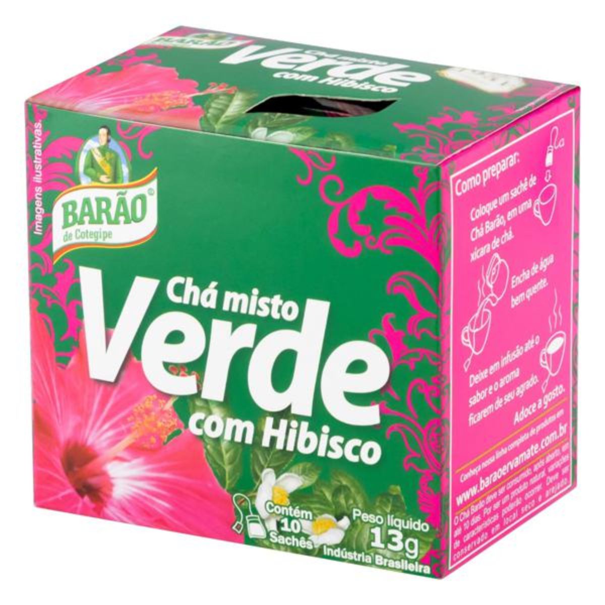 Chá Verde com Hibisco Caixa 10 Sachês