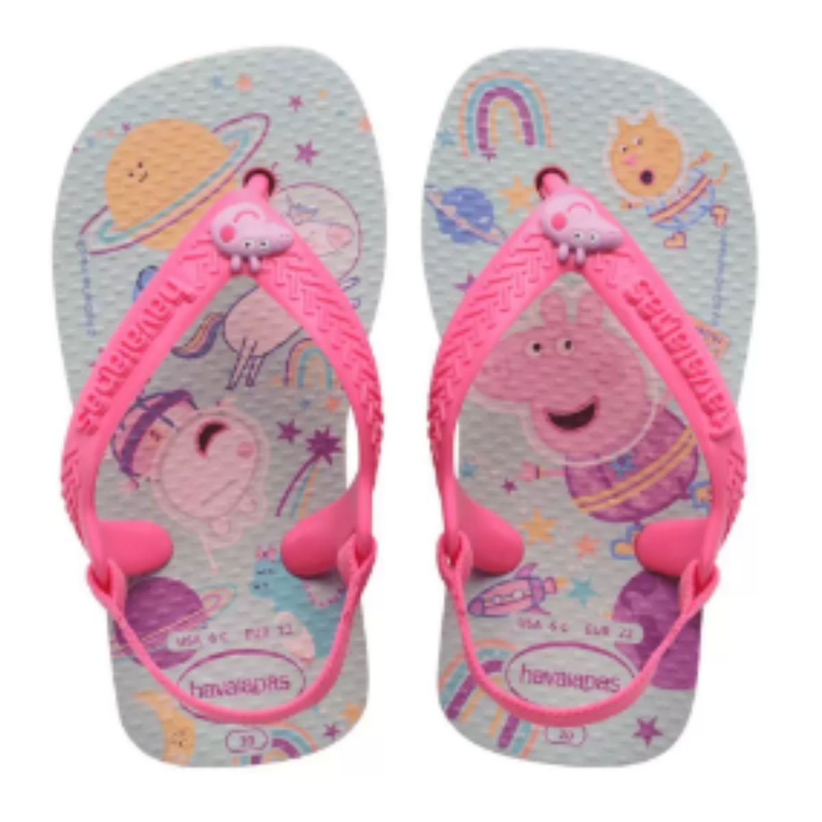 Chinelo Infantil Peppa Pig 23 24 Havaianas Rosa