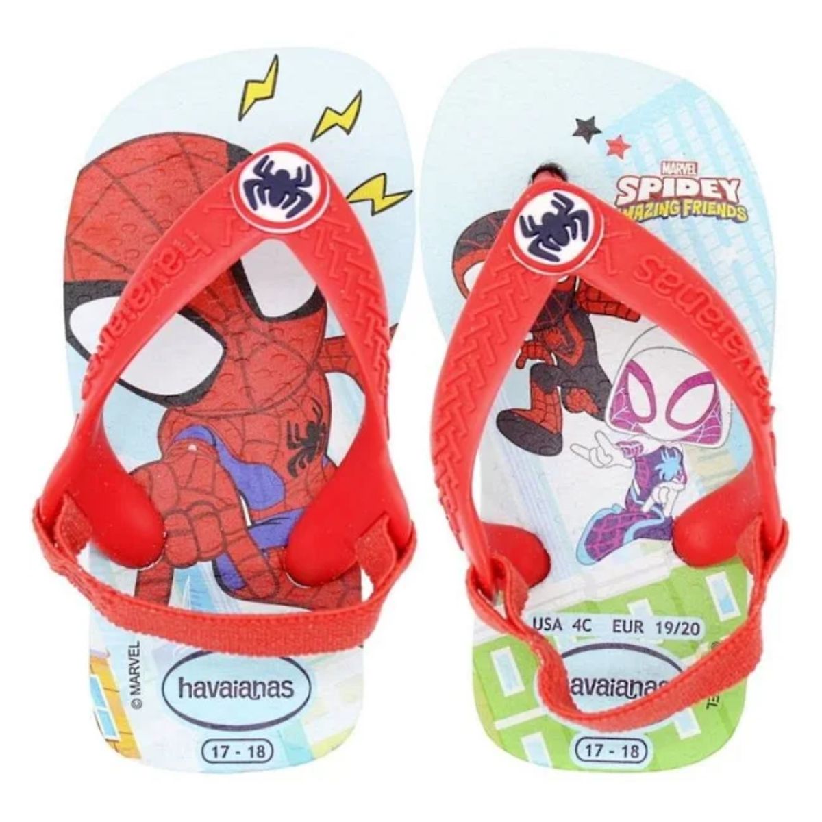 Chinelo Baby Masculino Marvel Tamanho 23,24 Vermelho Havaianas