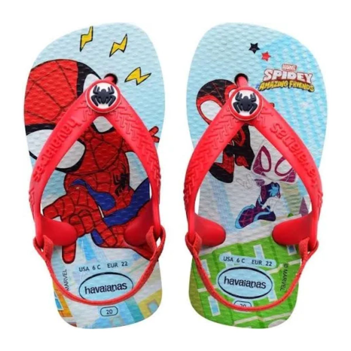 Chinelo Baby Masculino Marvel Tamanho 25,26 Vermelho Havaianas