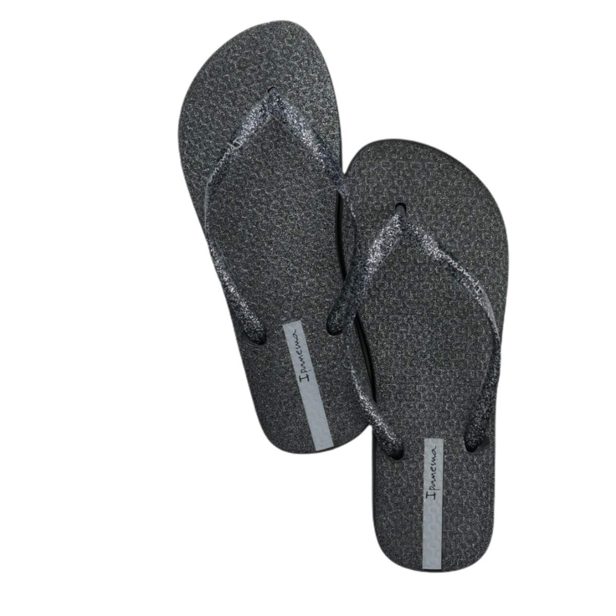 Chinelo Feminina Ipanema Preto Glitter 33/34