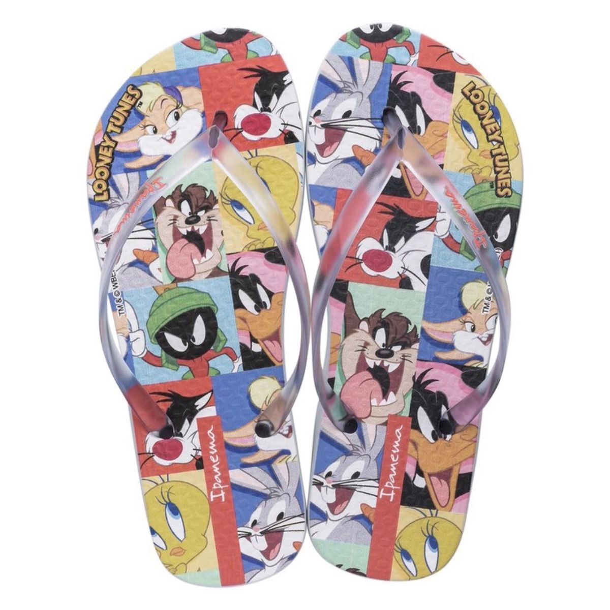 Chinelo de Dedo Ipanema Feminino Looney Tunes Branco 36