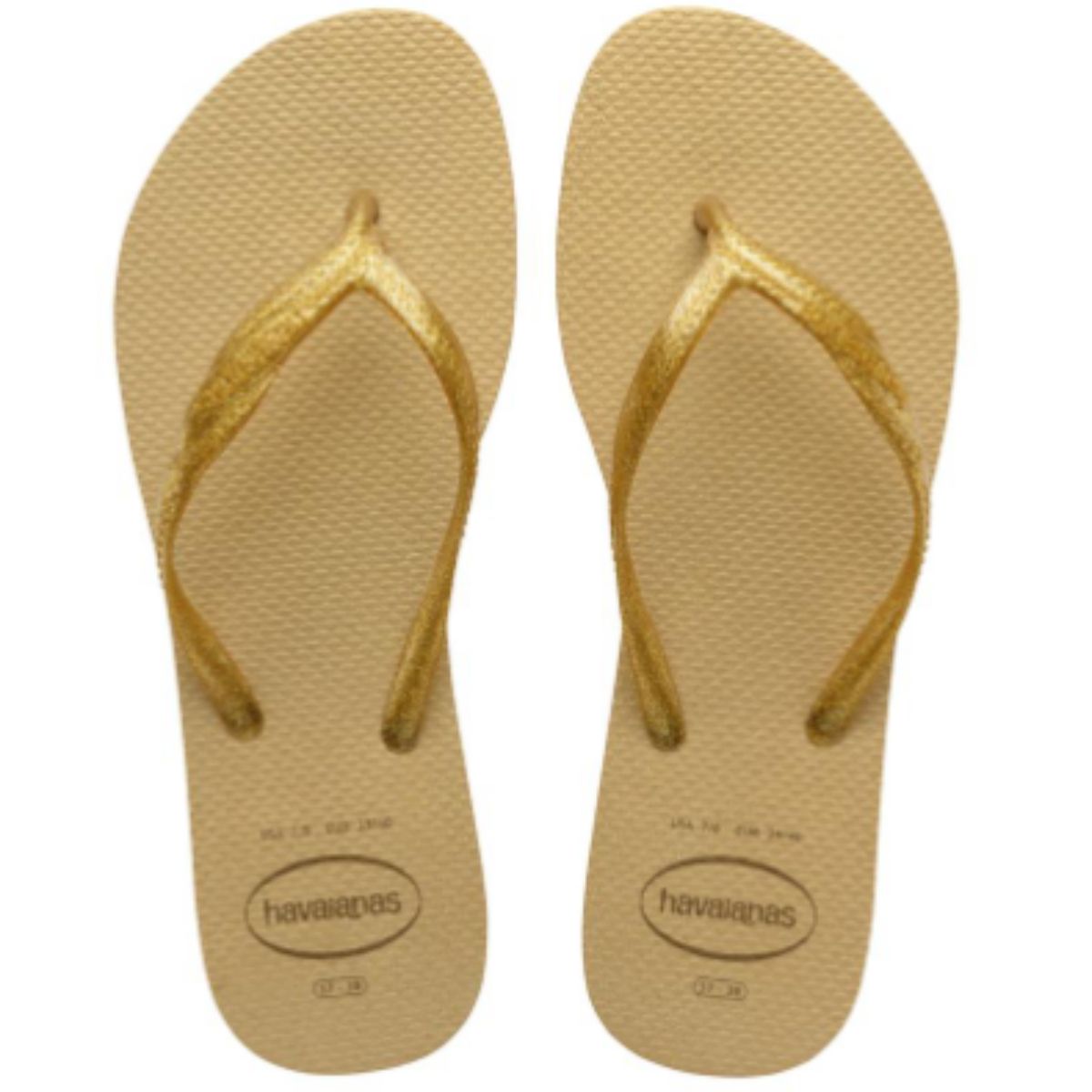 Chinelo Fantasia Gloss 35 36 Havaianas Dourado