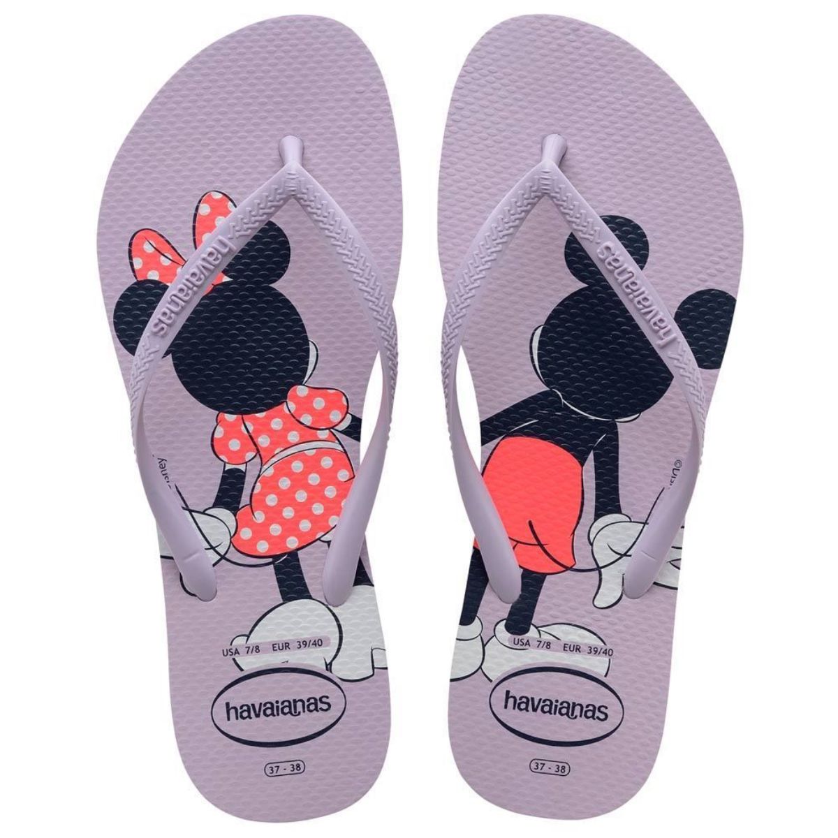 Chinelo de Dedo Havaianas Feminino Slim Disney Lilás Calmo 33/34