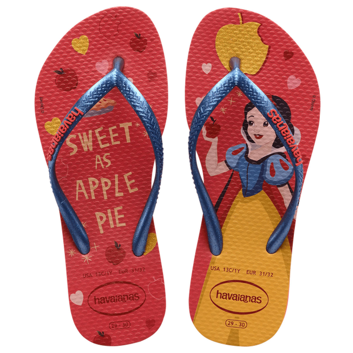 Chinelo Havaianas Feminino Infantil Slim Princesa Branca de Neve 27/28