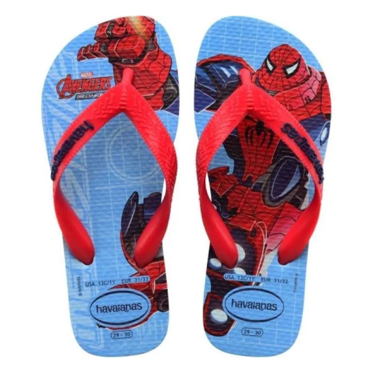 Chinelo Infantil Masculino Marvel Tamanho 25,26 Azul Havaianas