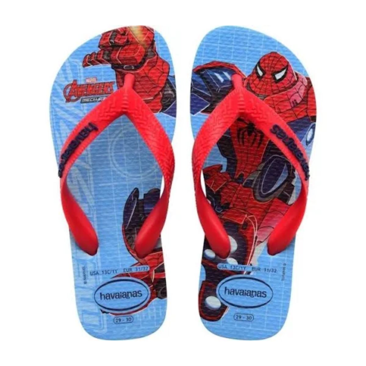 Chinelo Infantil Masculino Marvel Tamanho 27,28 Azul Havaianas