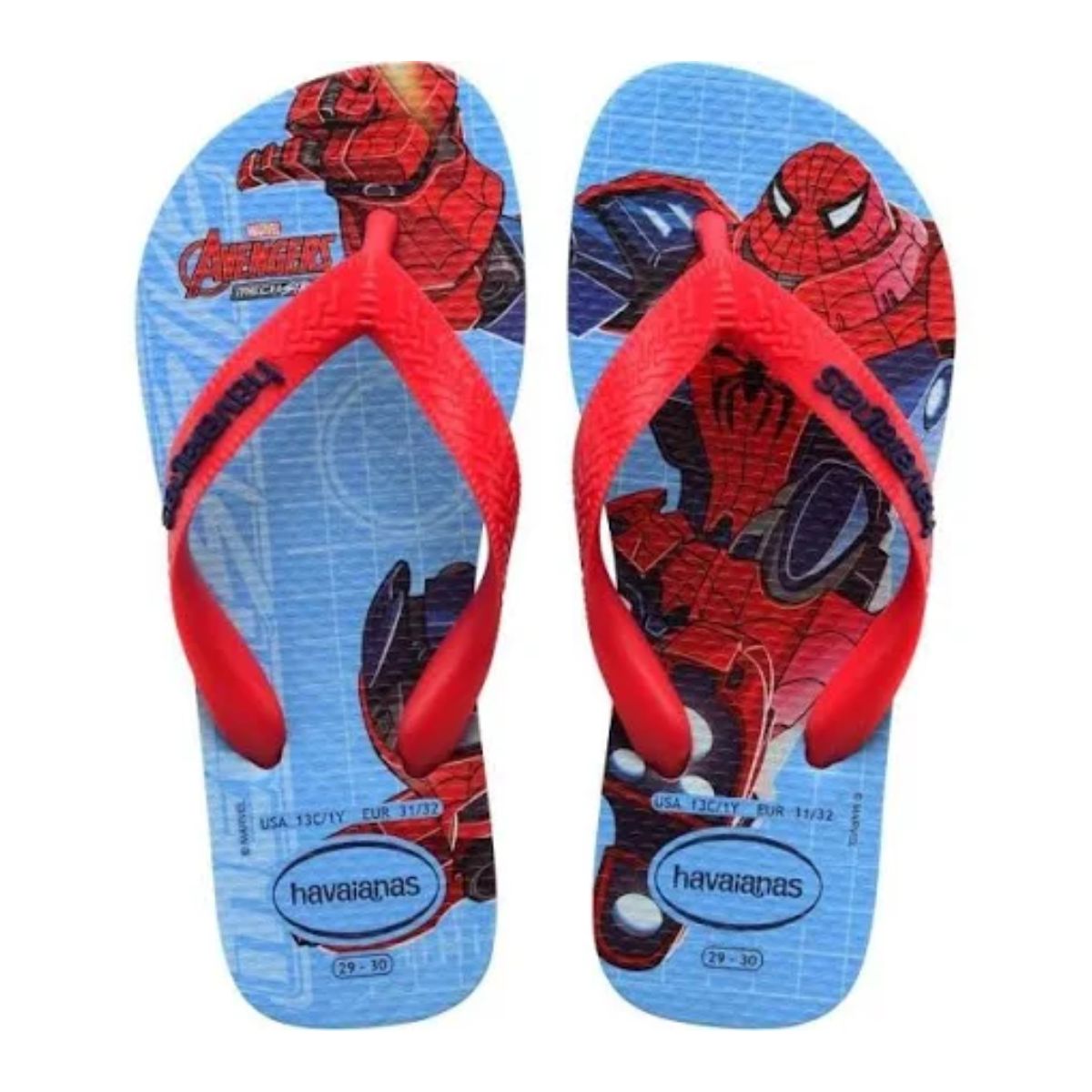 Chinelo Infantil Masculino Marvel Tamanho 29,30 Azul Havaianas