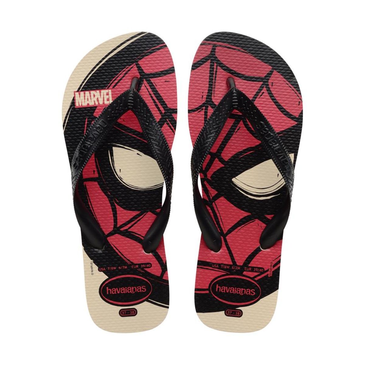 Chinelo Infantil Masculino Marvel Logomania Tamanho 25 Bege Havaianas