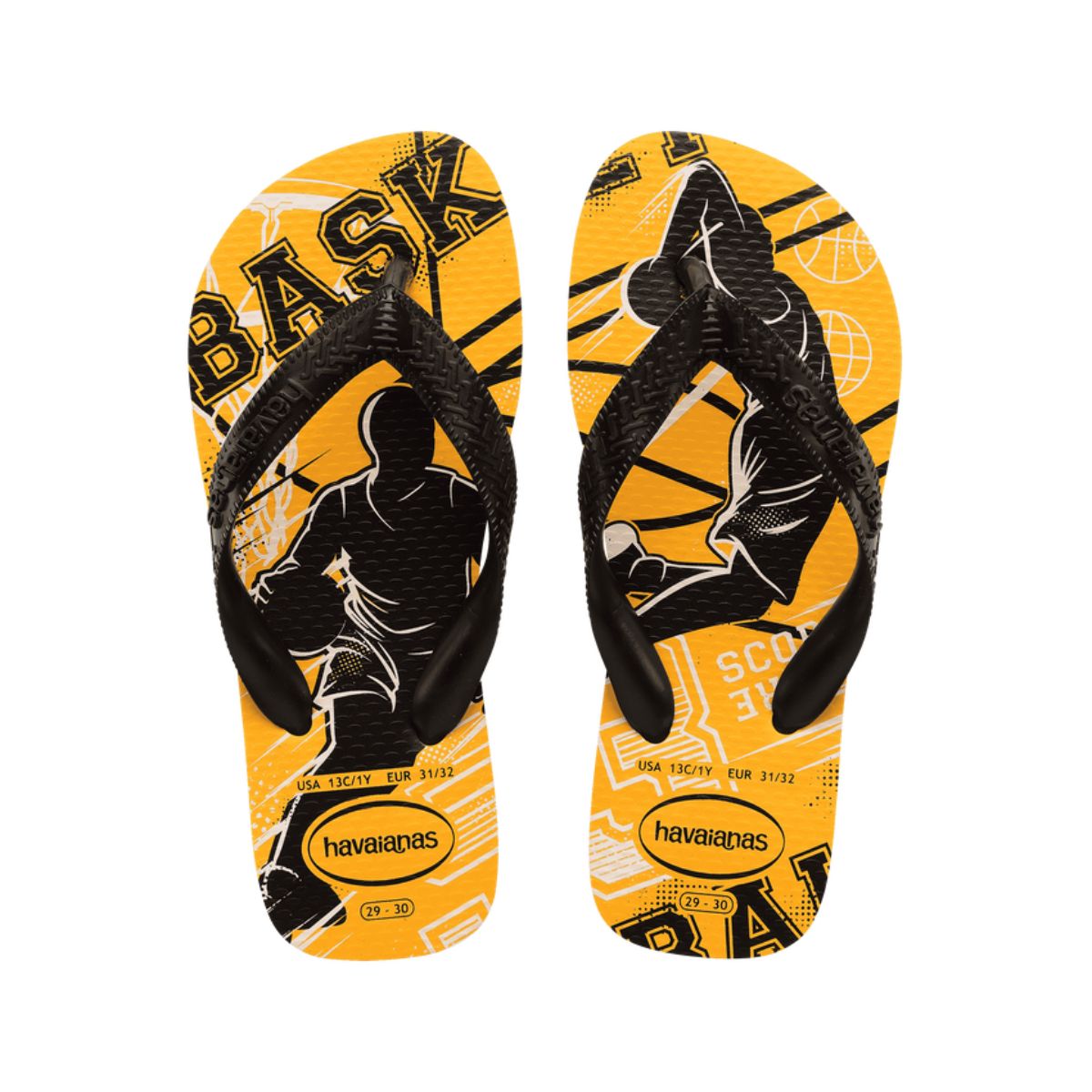 Chinelo Infantil Menino Havaianas Top KidsAthletic Amarelo 29