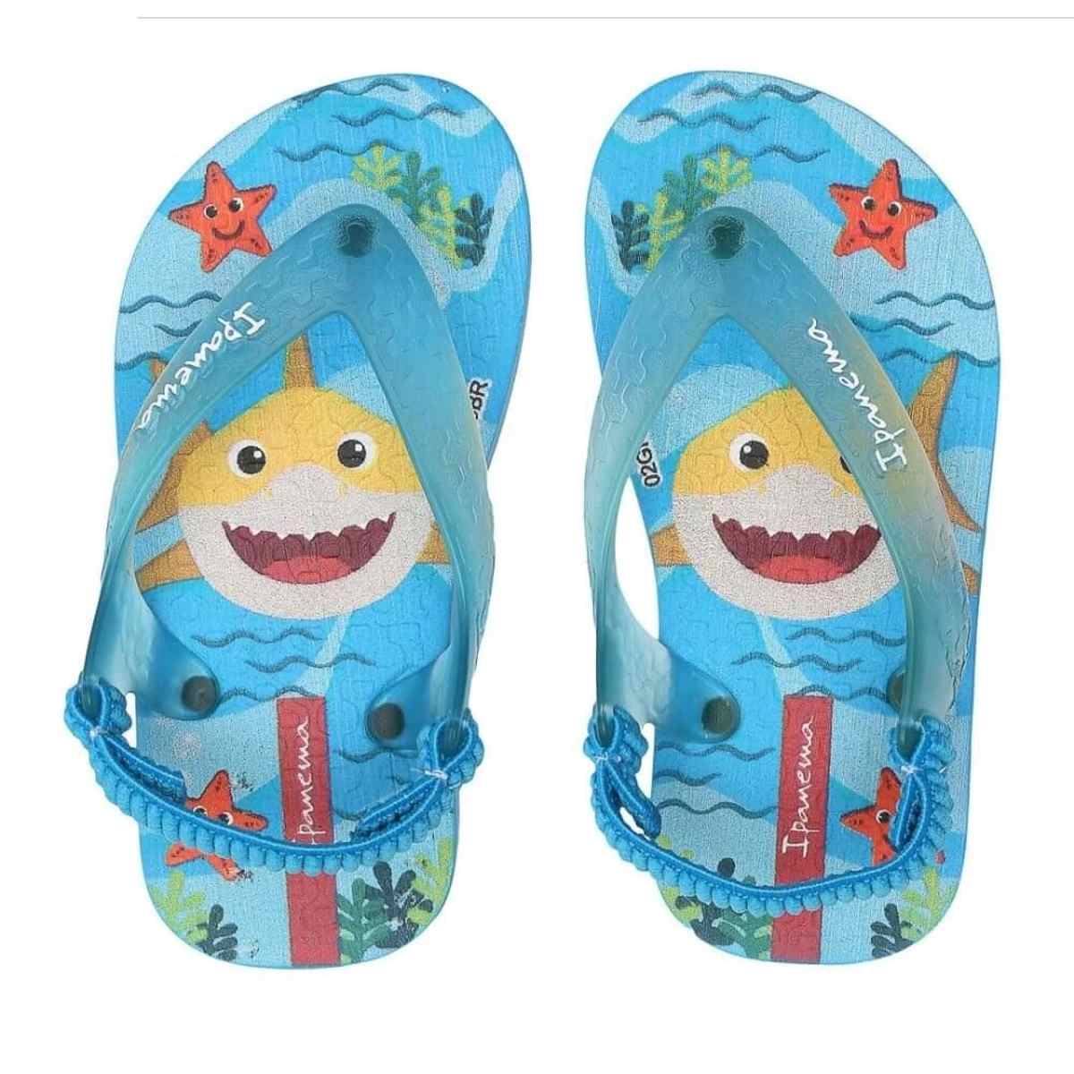 Chinelo Ipanema Infantil Tubarão Azul 19