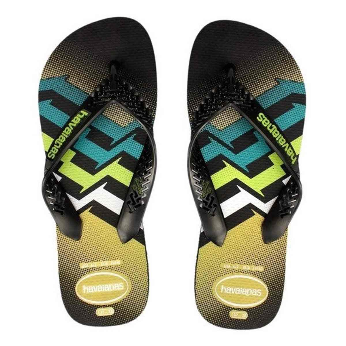 Chinelo Havaianas Masculino Power Light Preto 41 42