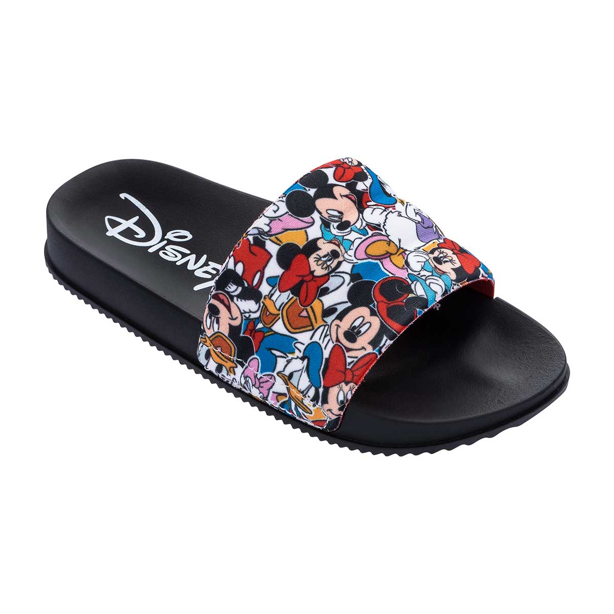 Chinelo Disney Infantil Fantasy Friends Slide Preto/Branco/Vermelho 26/27