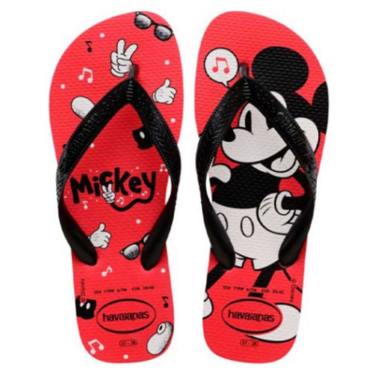 Chinelo Feminino Mickey Mouse Disney 41 42 Havaianas Vermelho