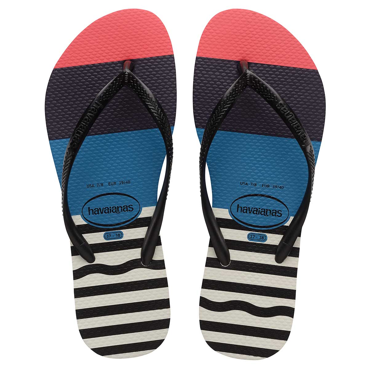 Chinelo Havaianas Feminino Branco e Preto 35/36