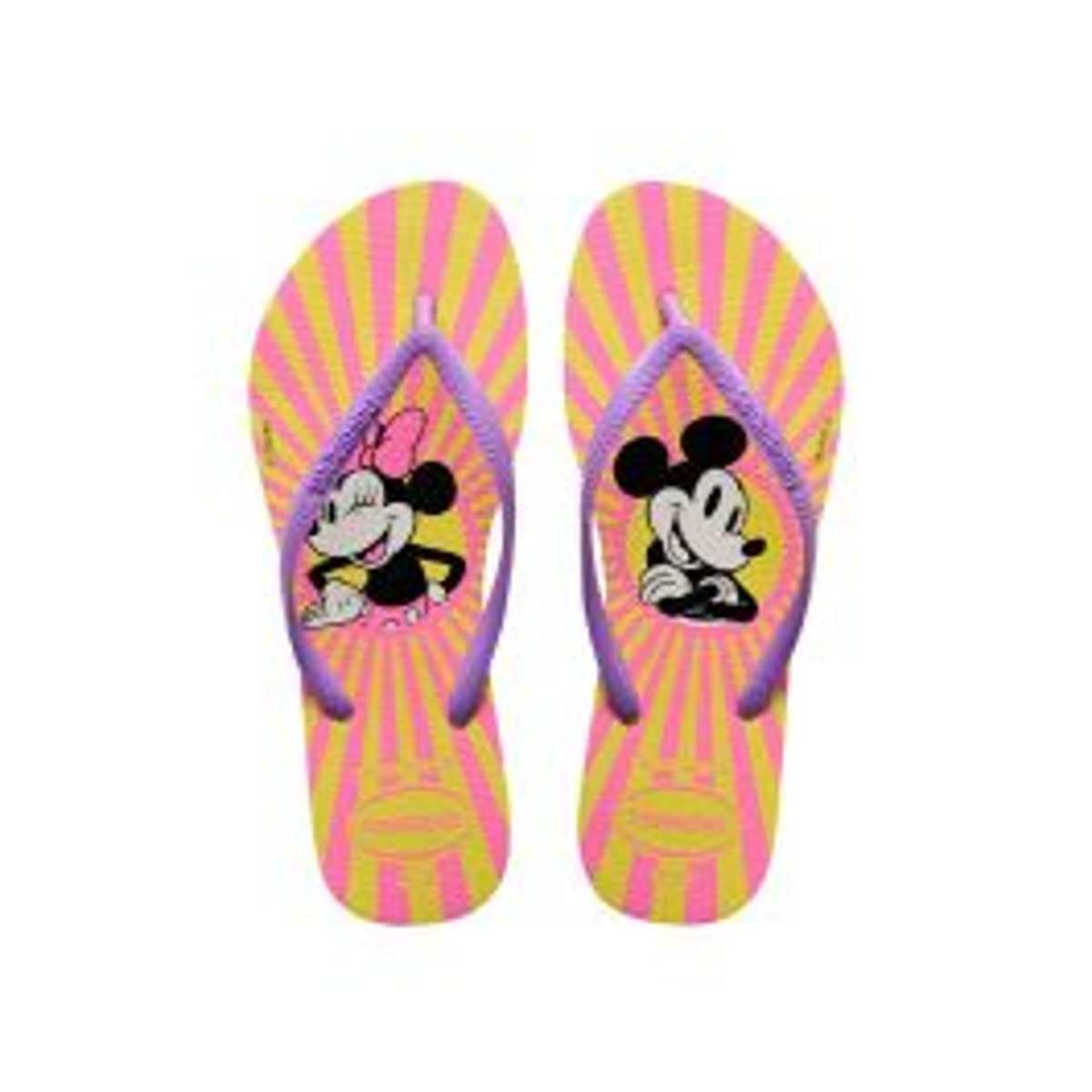 Chinelo Havaianas Feminino Slim Disney Amarelo Número 35/36