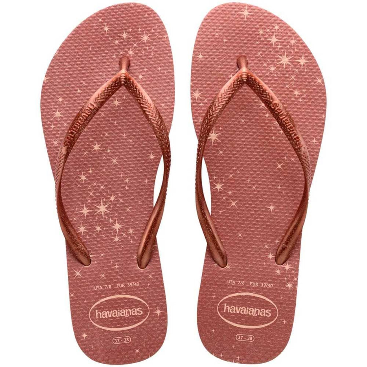 Chinelo Havaianas Feminino Slim Gloss Blush Número 35/36