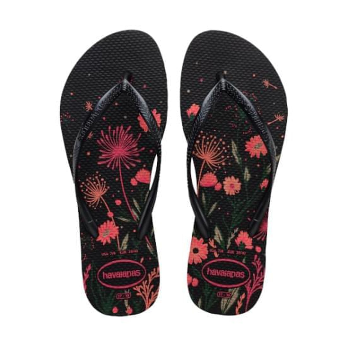 Chinelo Havaianas Feminino Slim Organic Preto Número 37/38