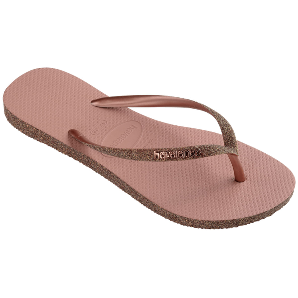 Chinelo Havaianas Feminino Slim Sparkle II Rosa 35/36