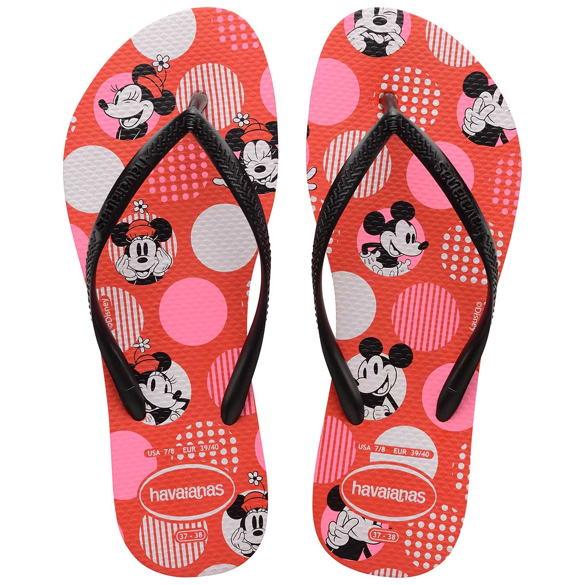 Chinelo Havaianas Feminino Vermelho Crush e Preto 39/40