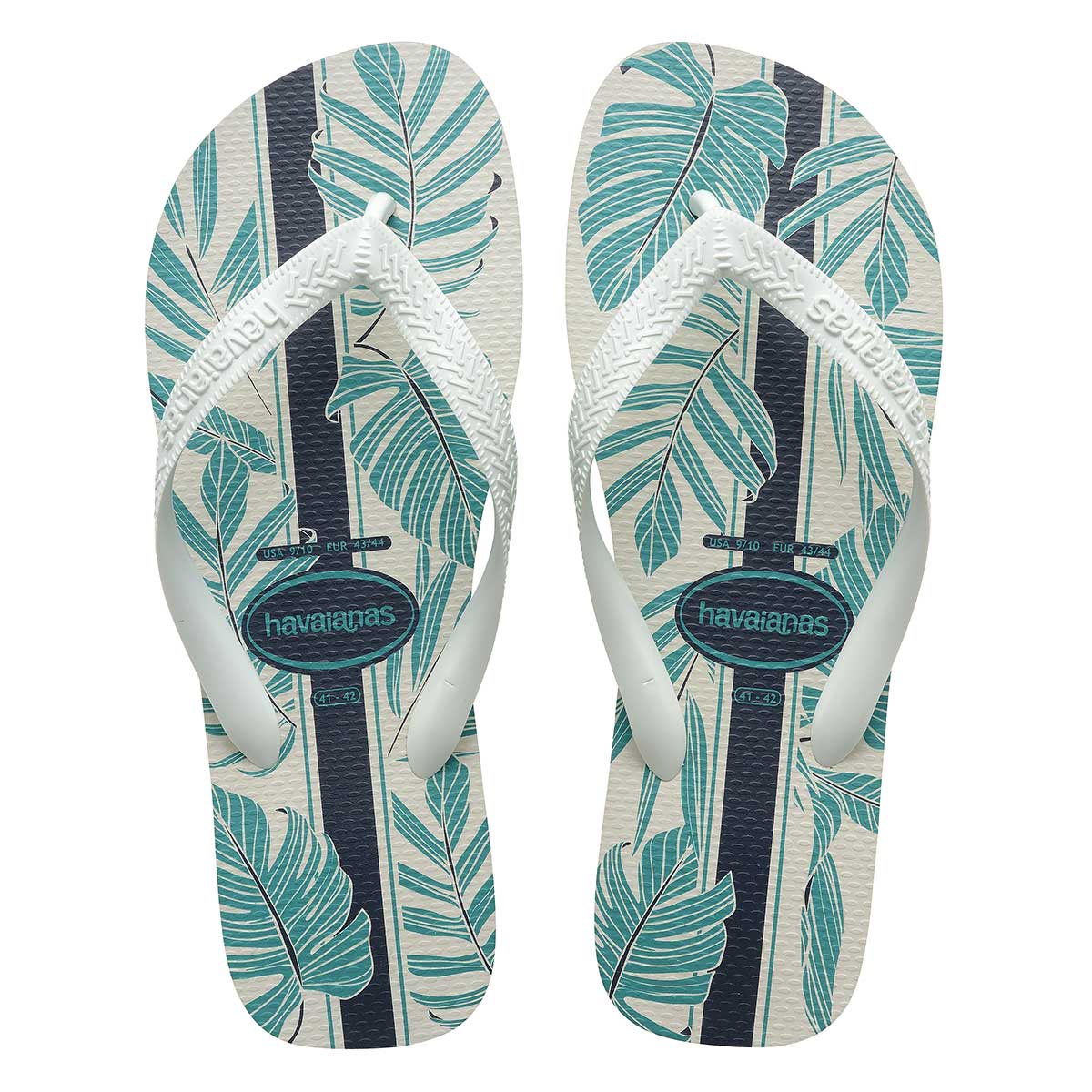 Chinelo Havaianas Masculino Branco, Preto e Azul 40/41