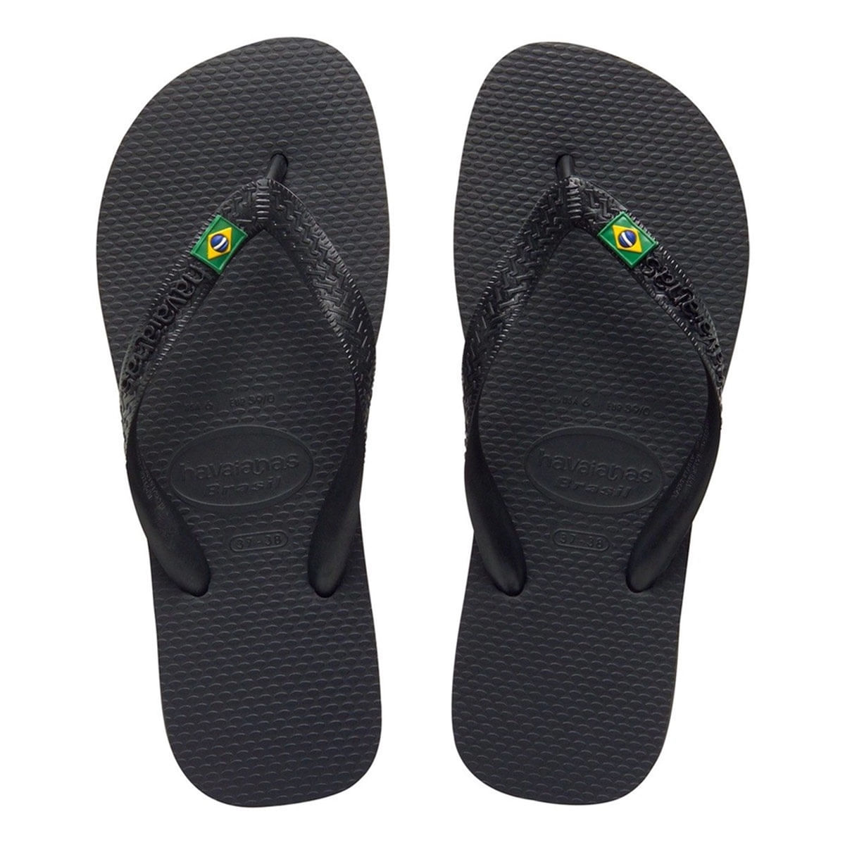 Chinelo Havaianas Masculino Brasil Light Preto Número 37/38