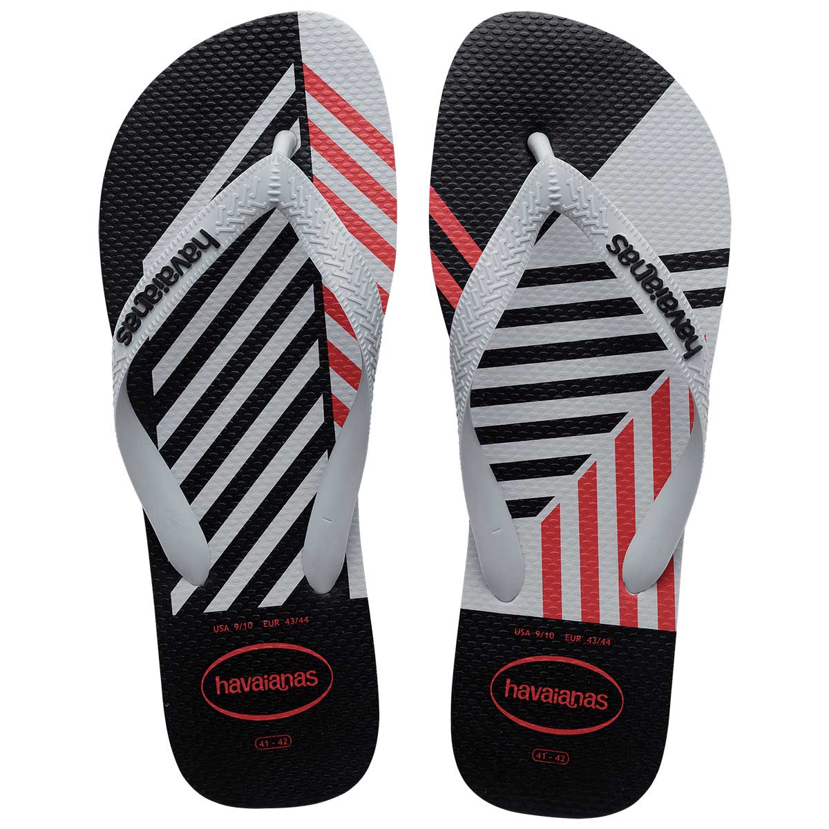 Chinelo Havaianas Masculino Cinza Gelo e Preto 39/40