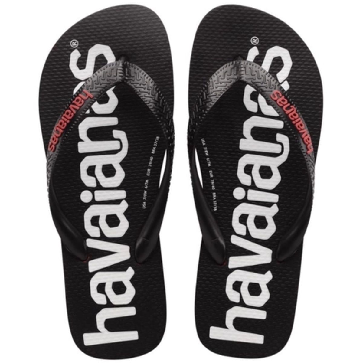 Chinelo Havaianas Masculino Logomania II Vermelho Rubi Número 43/44