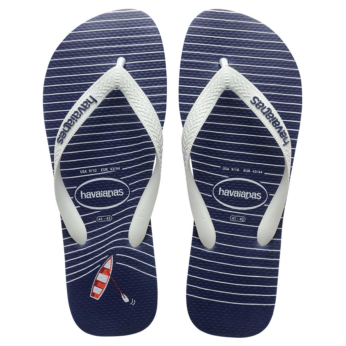 Chinelo Havaianas Masculino Marinho e Branco 39/40