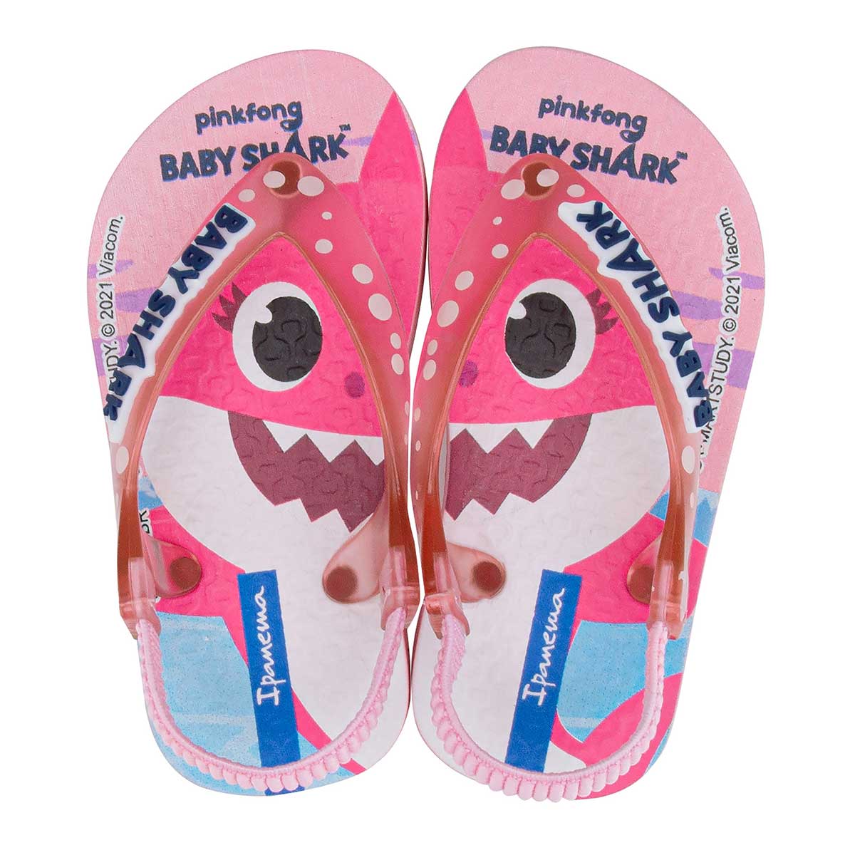 Chinelo Ipanema Crianca Baby Shark Rosa/Rosa Transparente 22