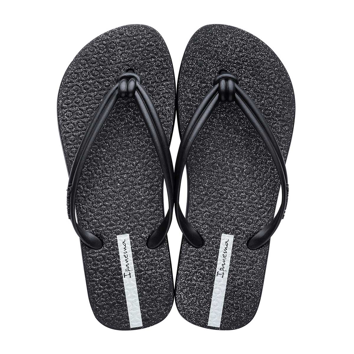 Chinelo Ipanema Feminino Elo Chic Preto/Preto Metalizado 36