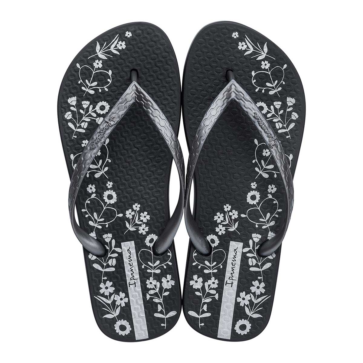 Chinelo Ipanema Feminino Oasis Preto/Prata 35