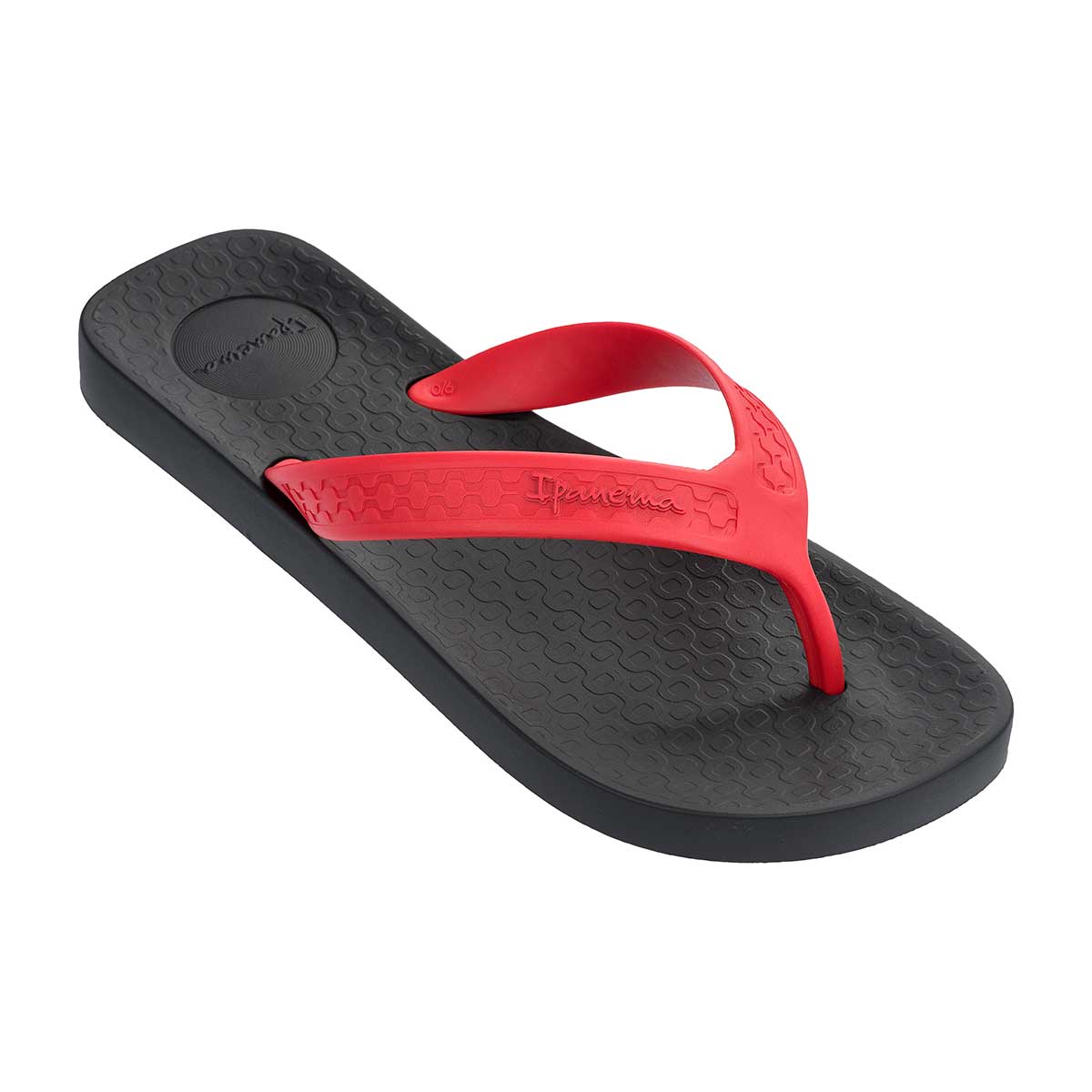 Chinelo Ipanema Masculino Anatômico Surf Preto/Vermelho 37/38