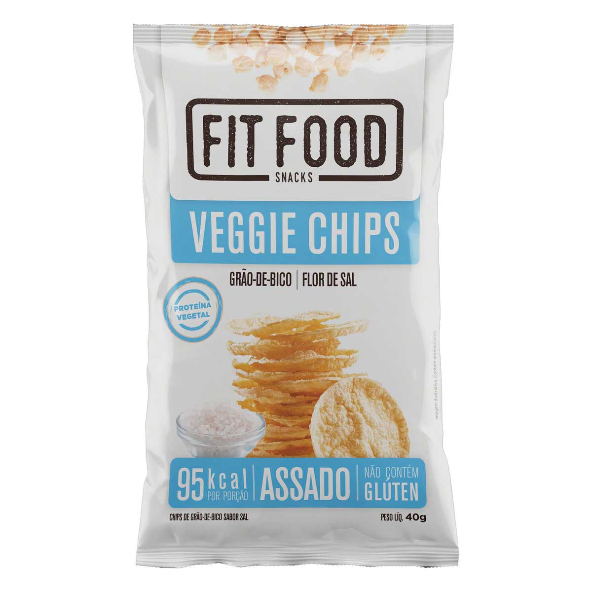 Chips de Grão-de-Bico Flor de Sal Fit Food 40g